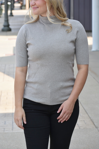 Boston Mock Neck Sweater Top