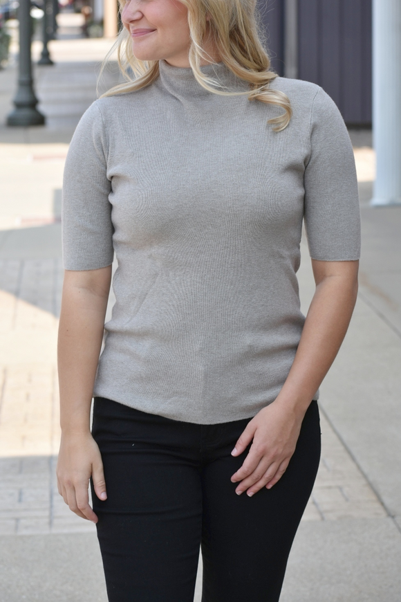 Boston Mock Neck Sweater Top