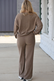 Soft corduroy women’s lounge set (khaki color) 