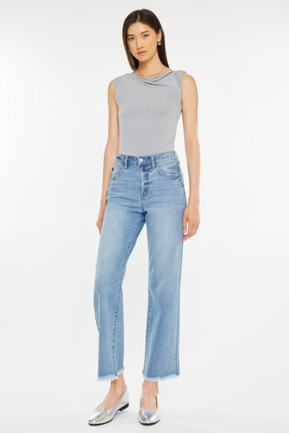 Almada High Rise Slim Wide Leg Jeans