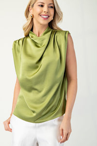 Charlotte Satin Sleeveless Top