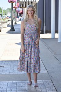 Vibrant floral maxi dress 