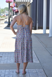 Vibrant floral maxi dress 