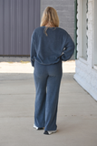 Soft corduroy women’s lounge set (denim color) 