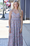 Vibrant floral maxi dress 