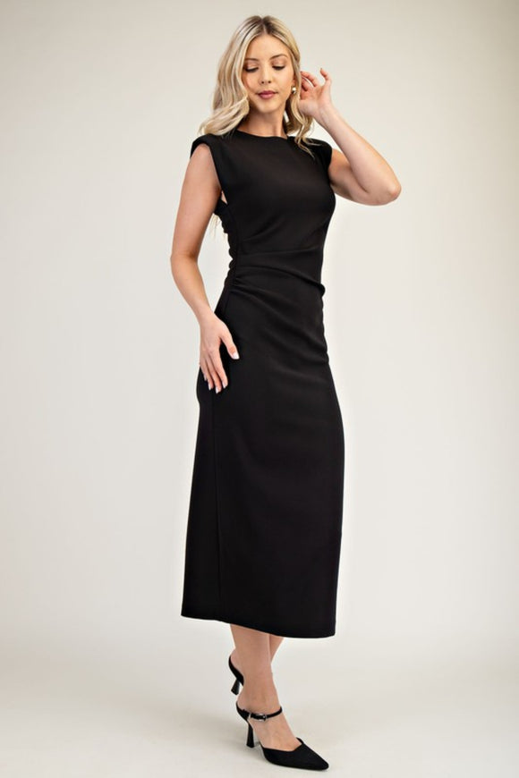 Women’s black midi dress