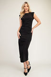 Women’s black midi dress