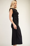 Women’s black midi dress