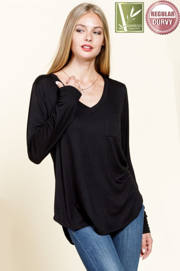 Tarah Basic Long Sleeve Top